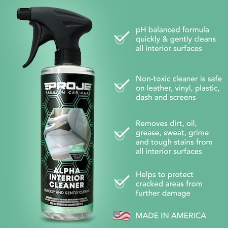 Proje Premium Car Care Interior Cleaner 16 oz - Safe On All Interior Surfaces 30001